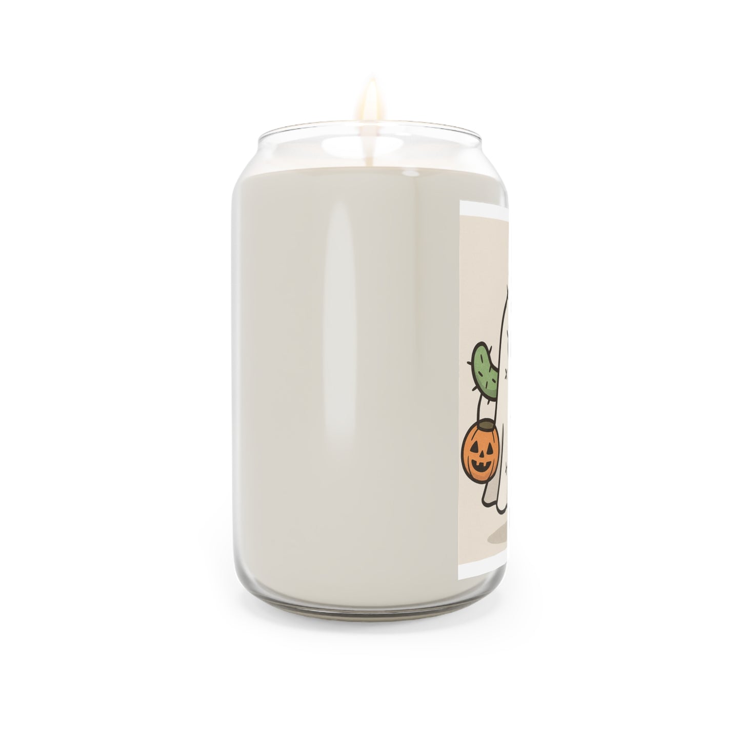Cute Cactus Ghost Scented Soy Candle | Fall Decor, Halloween Gift, Home Fragrance, Eco-Friendly, Decorative Candle