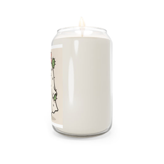 Cute Cactus Ghost Scented Soy Candle | Fall Decor, Halloween Gift, Home Fragrance, Eco-Friendly, Decorative Candle