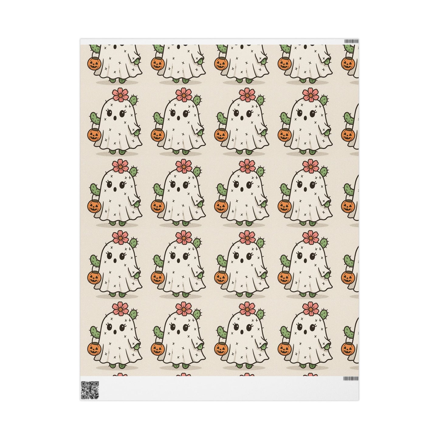 Cute Ghost Wrapping Paper, Halloween Gift Wrap, Spooky Season Decor, Kids Party Supplies, Fun Eco-Friendly Gift Wrap