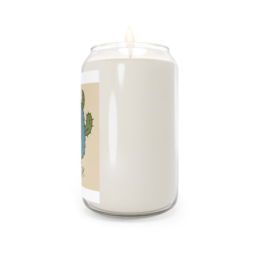 Blue Boo Cactus Scented Soy Candle, Cozy Home Decor, Unique Gift for Plant Lovers, Fun Aromatherapy, Birthday Present, Holiday Decor