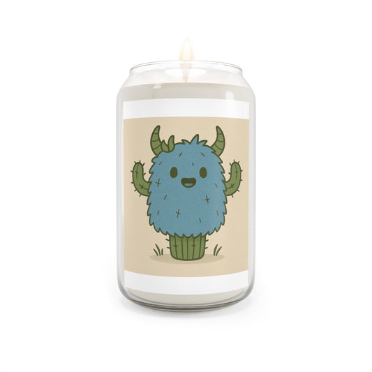 Blue Boo Cactus Scented Soy Candle, Cozy Home Decor, Unique Gift for Plant Lovers, Fun Aromatherapy, Birthday Present, Holiday Decor